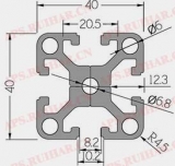 工业铝型材8-4040D