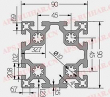 工业铝型材10-9090W