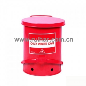 油渍废弃物实验室化学品防火垃圾桶 10加仑/37.8升