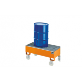 移动型钢制盛漏托盘-单桶垂直放置