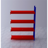 重型货架副架1800×500×2000mm(四层,1T/层,橘红色)