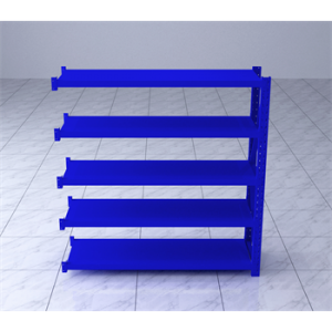 中型货架副架2000×600×2500mm(五层,300kg/层,蓝色)