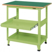 スーパーワゴン(固定タイプ・天板・スライド棚付)/KMN-150TS/KN-200TS