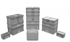 带盖可堆式周转箱 PLC-991BA 300x200x148