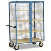 网格状搁板架推车4层SR500