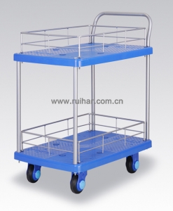 静音手推车 PLA150-T2-HL2 二层护栏式