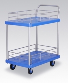 静音手推车 PLA150Y-T2-HL2 二层护栏式