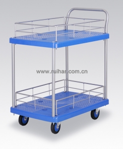 静音手推车 PLA150Y-T2-HL2 二层护栏式