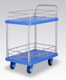 静音手推车 PLA150-T2-HL2 二层护栏式