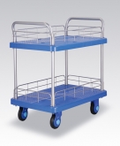 静音手推车 PLA250-T2-HL2-D 二层护栏式