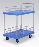 静音手推车 PLA250Y-T2-HL2-D 二层护栏式