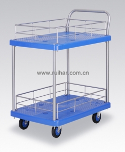 静音手推车 PLA250Y-T2-HL2-D 二层护栏式