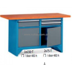 门抽组合工作台实木桌板(台面厚40mm)