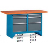 门抽组合工作台实木桌板(台面厚40mm)