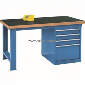 重型工作台高分子桌板带四抽边柜，GF1500-D，GF1800-D，GF2000-D