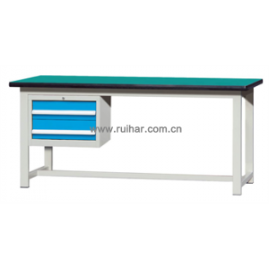 焊接式重型工作台带两吊抽(台面厚50mm)