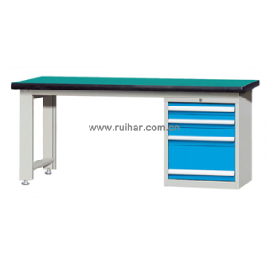 重型工作台带四抽边柜(台面厚50mm)