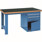 重型工作台高分子桌板带两抽单门柜，GF1500-C，GF1800-C，GF2000-C