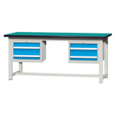 焊接式重型工作台带2组两吊抽(台面厚50mm)