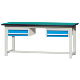 焊接式重型工作台带2组1吊抽(台面厚50mm)