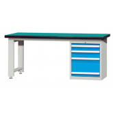 重型工作台带四抽边柜(台面厚50mm)