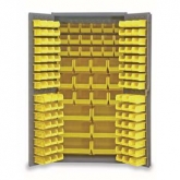 开门型重型物料箱存储柜(无搁板带物料箱)