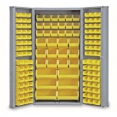 开门型重型物料箱存储柜(无搁板带物料箱)