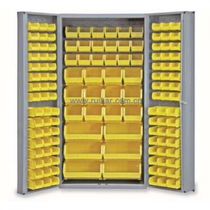 开门型重型物料箱存储柜(无搁板带物料箱)