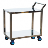 不锈钢双层手推车