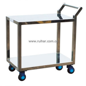 不锈钢双层手推车