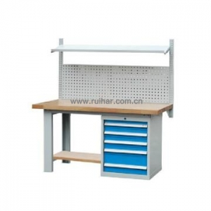 50mm榉木桌面工作台，1个5抽柜