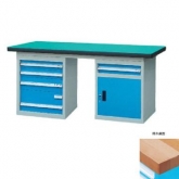 50mm复合/榉木/铁板/不锈钢桌面双侧5抽1门柜重型工作桌