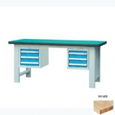 50mm复合/榉木/铁板/不锈钢桌面双吊3抽柜重型工作桌