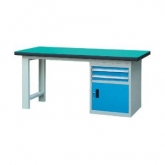 50mm复合/榉木/铁板/不锈钢桌面单侧2抽1门柜重型工作桌