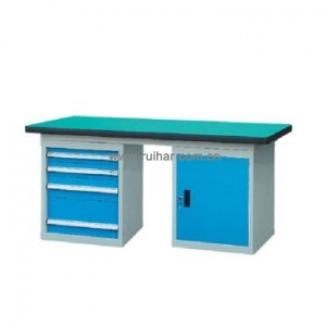 50mm复合/榉木/铁板/不锈钢桌面双侧4抽1门柜重型工作桌