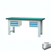 50mm复合/榉木/铁板/不锈钢桌面双吊2抽柜重型工作桌