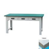 50mm复合/榉木/铁板/不锈钢桌面三抽重型工作桌