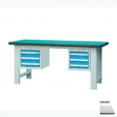 50mm复合/榉木/铁板/不锈钢桌面双吊3抽柜重型工作桌