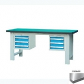 50mm复合/榉木/铁板/不锈钢桌面双吊3抽柜重型工作桌