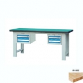 50mm复合/榉木/铁板/不锈钢桌面双吊2抽柜重型工作桌