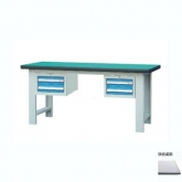 50mm复合/榉木/铁板/不锈钢桌面双吊2抽柜重型工作桌