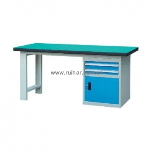 50mm复合/榉木/铁板/不锈钢桌面单侧2抽1门柜重型工作桌