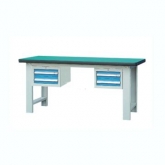 50mm复合/榉木/铁板/不锈钢桌面双吊2抽柜重型工作桌