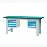 50mm复合/榉木/铁板/不锈钢桌面双吊3抽柜重型工作桌