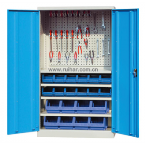 双开门重型存储柜(带背挂板和零件盒)