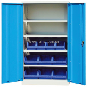 双开门重型存储柜(带搁板和零件盒)