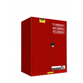 红色手动带闭门器钢制安全存储柜