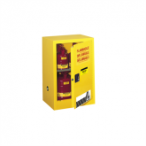 黄色手动带闭门器钢制安全存储柜