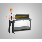 重型工作台带挡边和台面柜,DWB-3060-BE-RSR-95