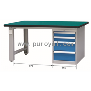 重型工作台带四抽底柜(40mm复合台面)，E-XBG1875(G)